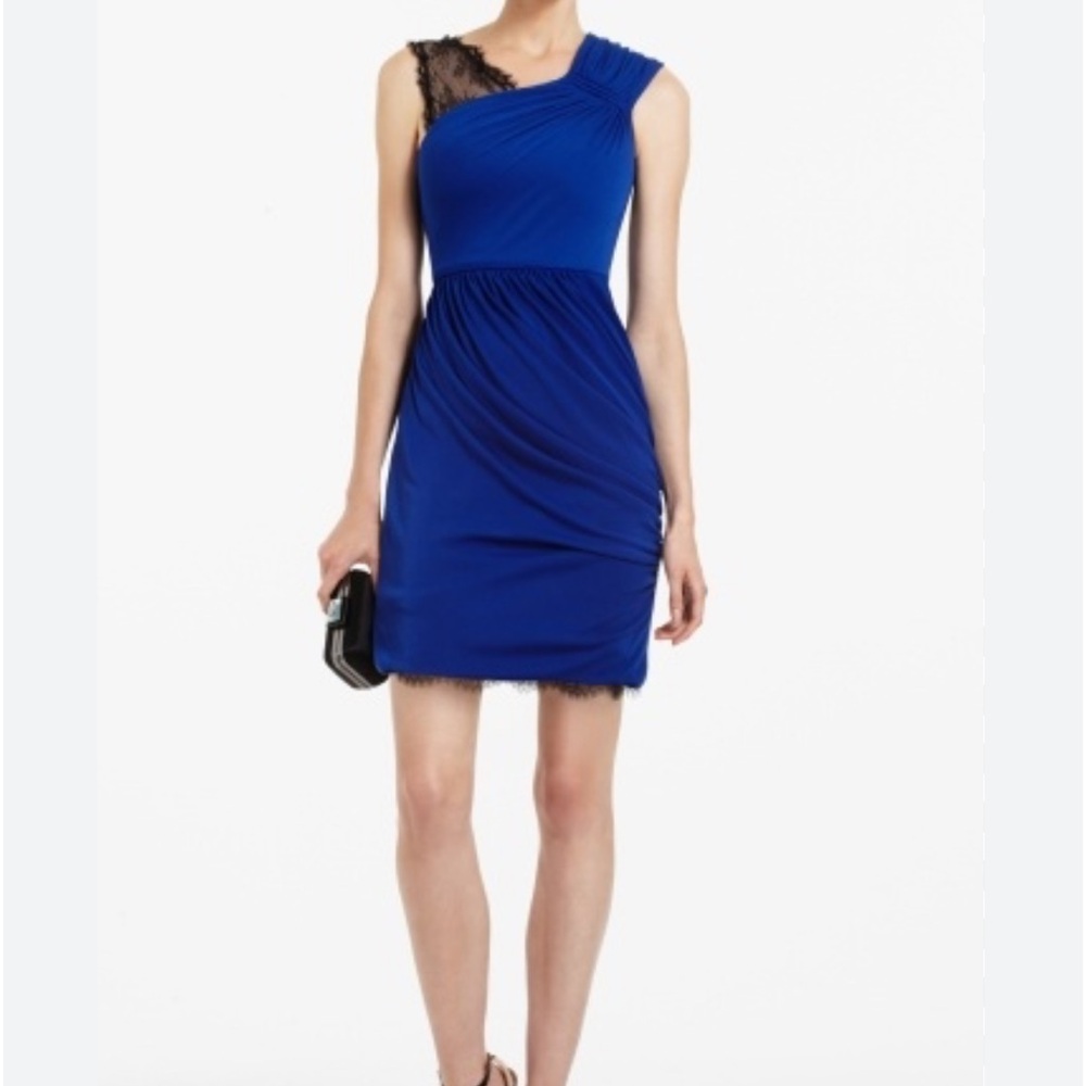 BCBG MAX AZRIA BLUE SAPPHIRE LACE NORAH DRESS SIZE M